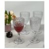 Diamond Cut Plastic Wine Glasses Set of 4 (12oz), BPA Free Acrylic Wine Glass Set, Unbreakable Red Wine Glasses, White Wine Glasses