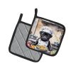 Pug The Chef Pair of Pot Holders Kitchen Heat Resistant Pot Holders Sets Oven Hot Pads for Cooking Baking BBQ, 7 1/2 x 7 1/2