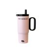 Premium 24 oz Insulated Tumbler with Handle and Straw, 18/8 Stainless Steel Travel Coffee Mug with Tea Infuser & Dust Cover