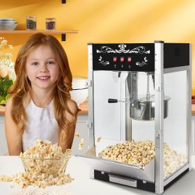 Popcorn Machine with 16 Ounce Kettle, Countertop Popcorn Maker Commercial Popcorn Machine w/Stainless Steel Scoop, Oil Spoon for Home Movie Theat (Color: 1)